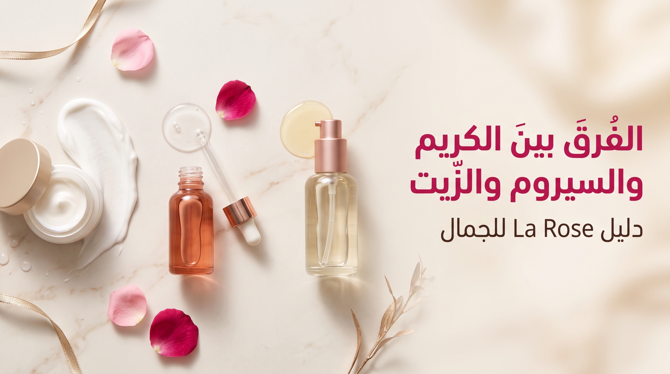 ترتيب السيروم والكريم والزيت